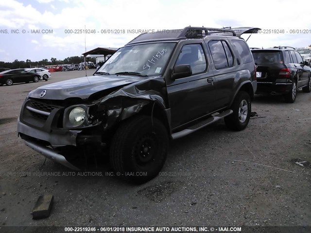 5N1ED28T84C621166 - 2004 NISSAN XTERRA XE/SE GREEN photo 2