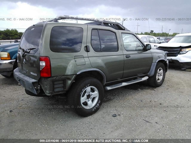 5N1ED28T84C621166 - 2004 NISSAN XTERRA XE/SE GREEN photo 4