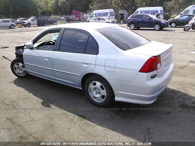 JHMES96655S015507 - 2005 HONDA CIVIC HYBRID BLUE photo 3