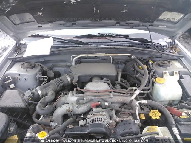 JF1SG65615H734097 - 2005 SUBARU FORESTER 2.5XS ვერცხლისფერი ფოტო 10