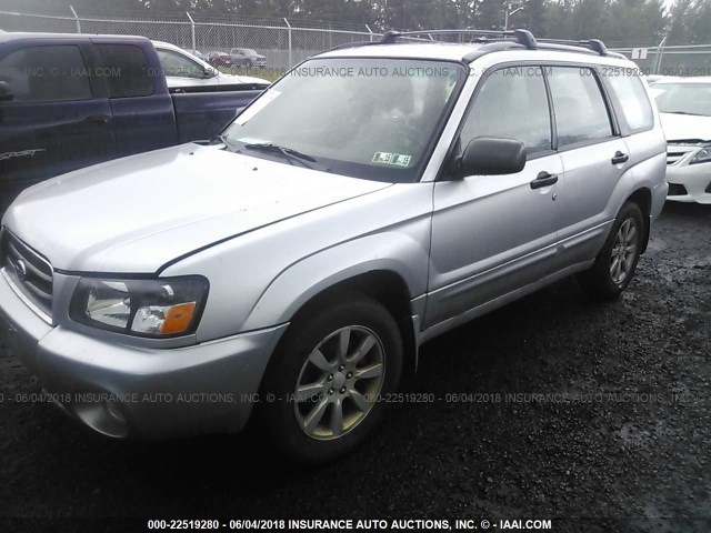JF1SG65615H734097 - 2005 SUBARU FORESTER 2.5XS SILVER photo 2