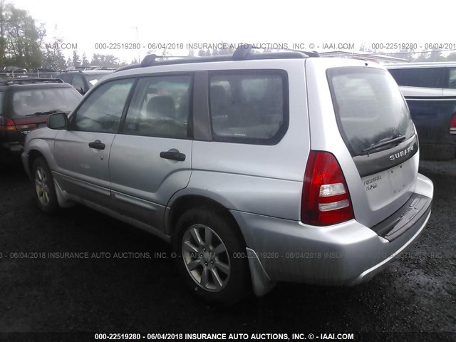 JF1SG65615H734097 - 2005 SUBARU FORESTER 2.5XS SILVER photo 3