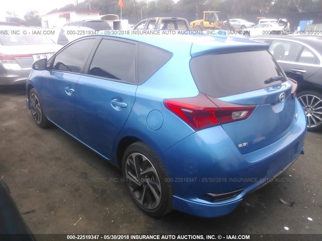 JTNKARJE9GJ511498 - 2016 TOYOTA SCION IM BLUE photo 3