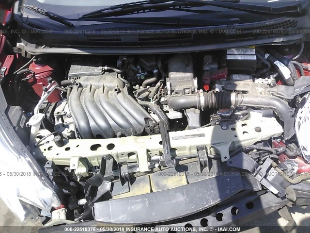 3N1CE2CP6FL426812 - 2015 NISSAN VERSA NOTE S/S PLUS/SV/SL/SR MAROON photo 10