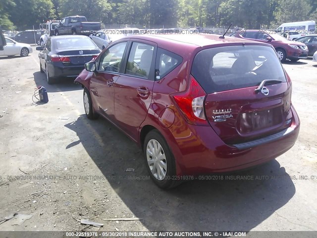 3N1CE2CP6FL426812 - 2015 NISSAN VERSA NOTE S/S PLUS/SV/SL/SR MAROON photo 3