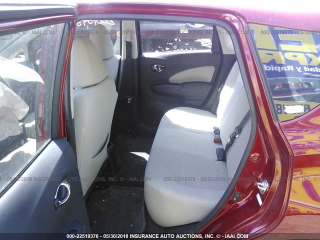 3N1CE2CP6FL426812 - 2015 NISSAN VERSA NOTE S/S PLUS/SV/SL/SR MAROON photo 8