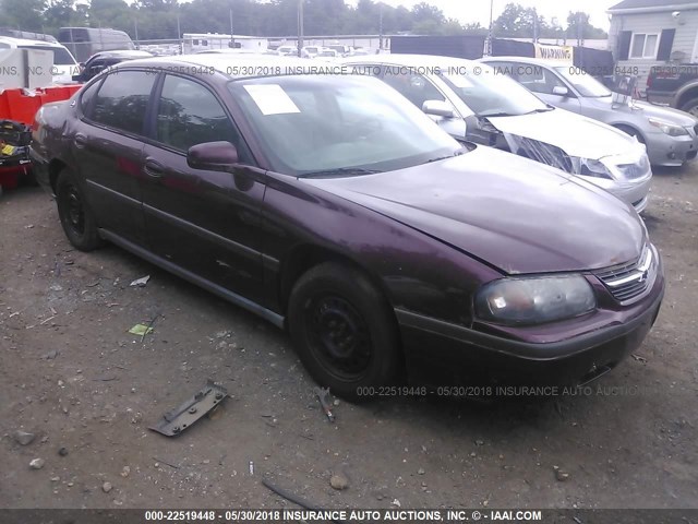 2G1WF52E549110545 - 2004 CHEVROLET IMPALA PURPLE photo 1