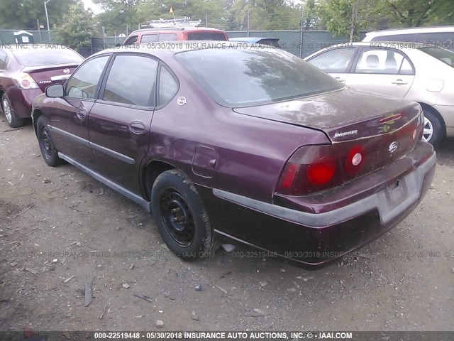 2G1WF52E549110545 - 2004 CHEVROLET IMPALA PURPLE photo 3