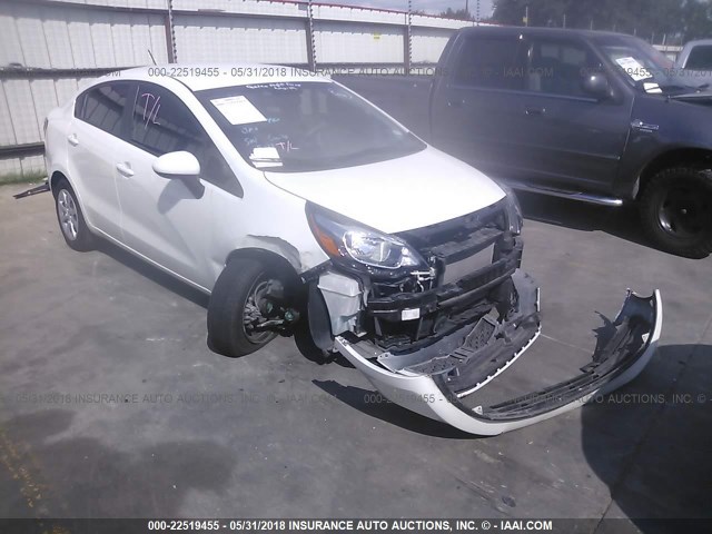 KNADN4A31D6244825 - 2013 KIA RIO EX/SX WHITE photo 1