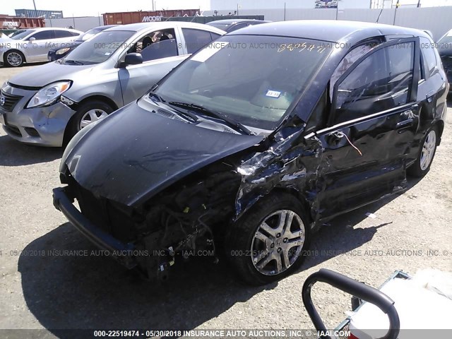 JHMGD38617S046544 - 2007 HONDA FIT S BLACK photo 6