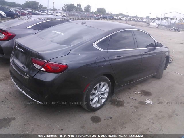 1C3CCCCB4FN544486 - 2015 CHRYSLER 200 C GRAY photo 4