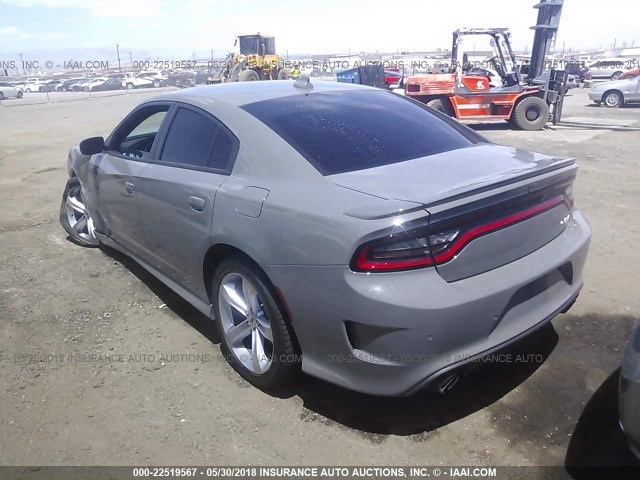 2C3CDXCT9JH273911 - 2018 DODGE CHARGER R/T GRAY photo 3
