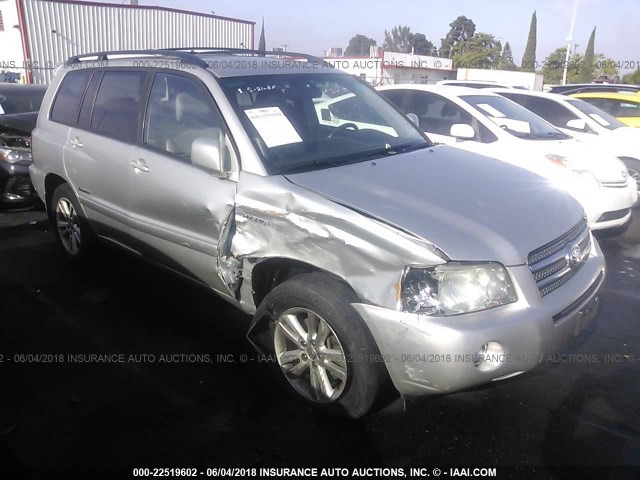 JTEDW21A560012362 - 2006 TOYOTA HIGHLANDER HYBRID SILVER photo 1