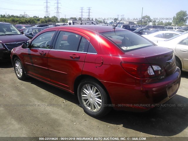 1C3LC56K97N533704 - 2007 CHRYSLER SEBRING TOURING RED photo 3