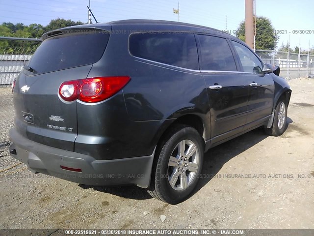 1GNKRGED3BJ230560 - 2011 CHEVROLET TRAVERSE LT GRAY photo 4