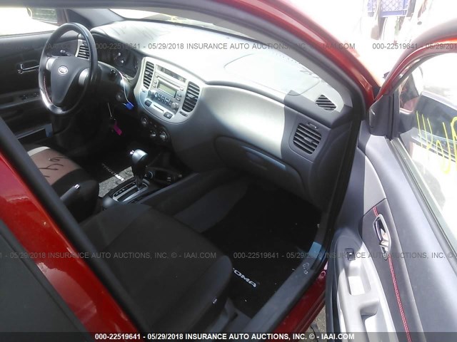 KNADE163676211248 - 2007 KIA RIO 5 SX RED photo 5