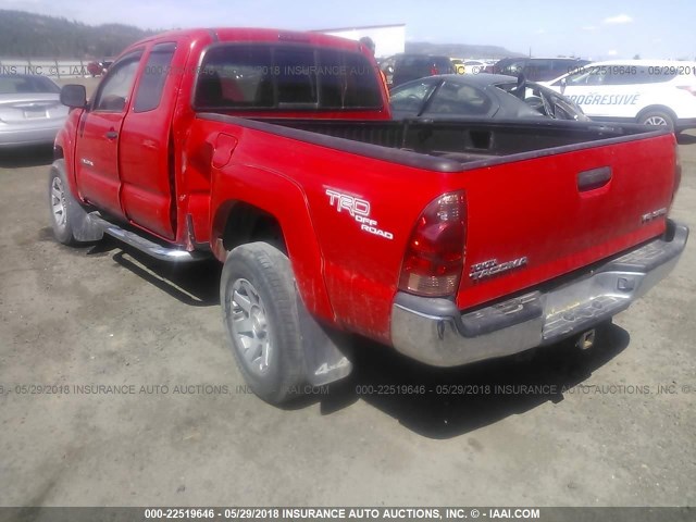5TEUU42N26Z177308 - 2006 TOYOTA TACOMA ACCESS CAB Կարմիր լուսանկար 3