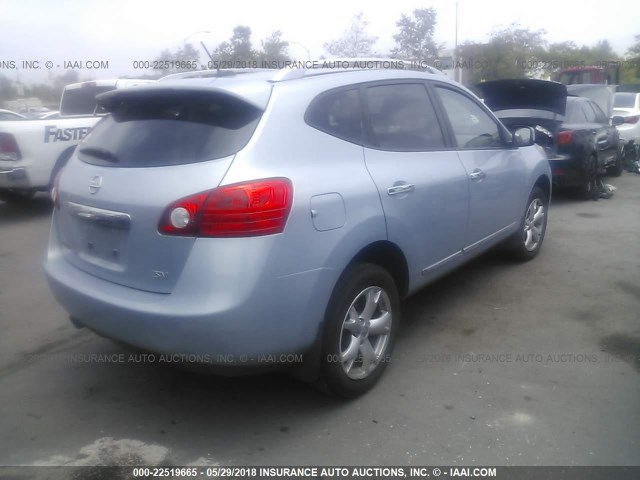 JN8AS5MT9BW170135 - 2011 NISSAN ROGUE S/SV/KROM BLUE photo 4