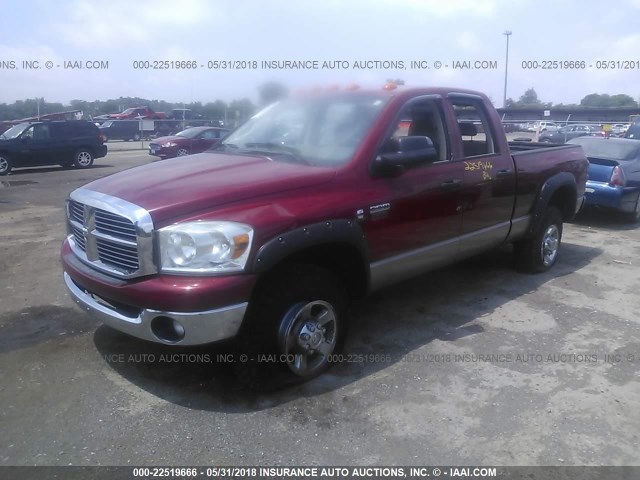 3D7KS28A68G200227 - 2008 DODGE RAM 2500 ST/SLT RED photo 2