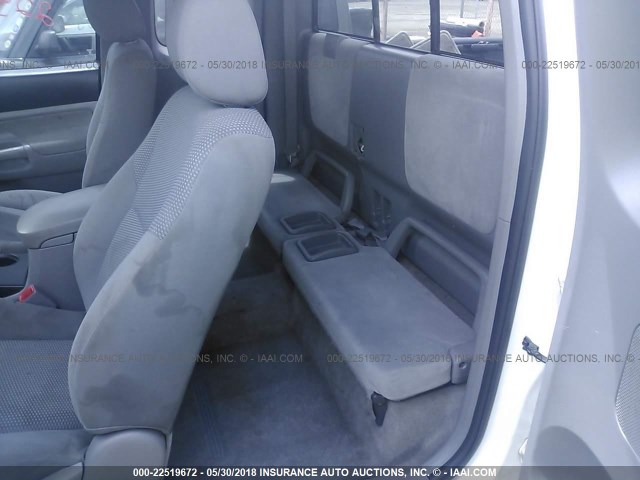 5TETX22N96Z247068 - 2006 TOYOTA TACOMA ACCESS CAB WHITE photo 8