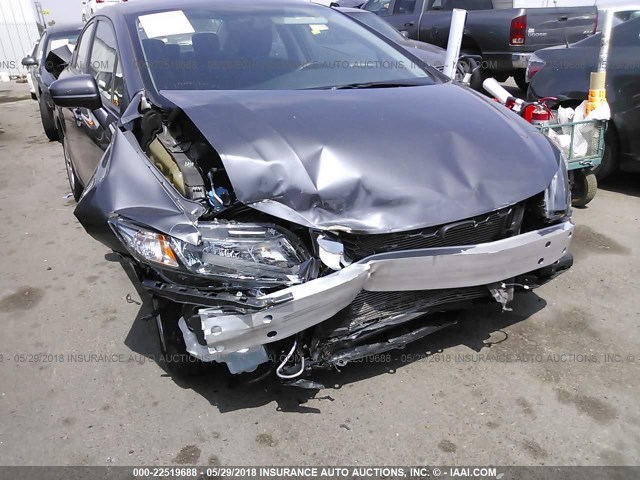 2HGFB2F51FH563860 - 2015 HONDA CIVIC LX GRAY photo 6