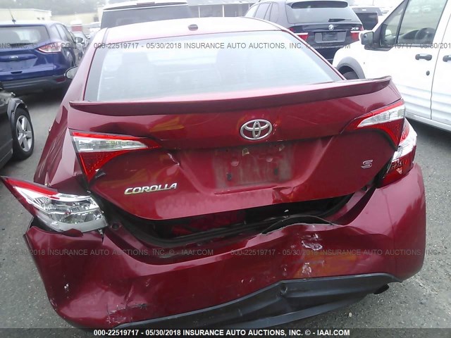 2T1BURHE2EC111518 - 2014 TOYOTA COROLLA L/LE/LE PLS/PRM/S/S PLS RED photo 6