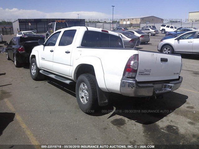 3TMLU42N49M027004 - 2009 TOYOTA TACOMA DOUBLE CAB WHITE photo 3