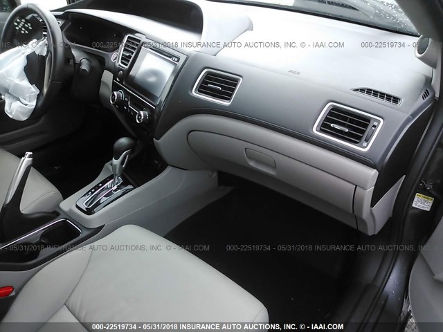 2HGFB2F92FH507106 - 2015 HONDA CIVIC EXL ნაცრისფერი ფოტო 5