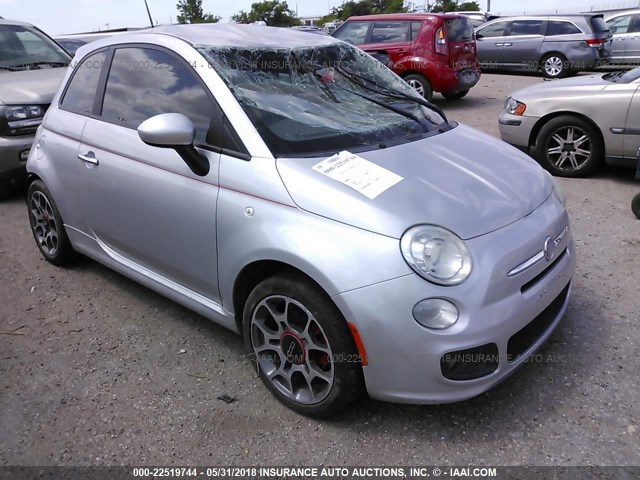 3C3CFFBR4CT125945 - 2012 FIAT 500 SPORT SILVER photo 1