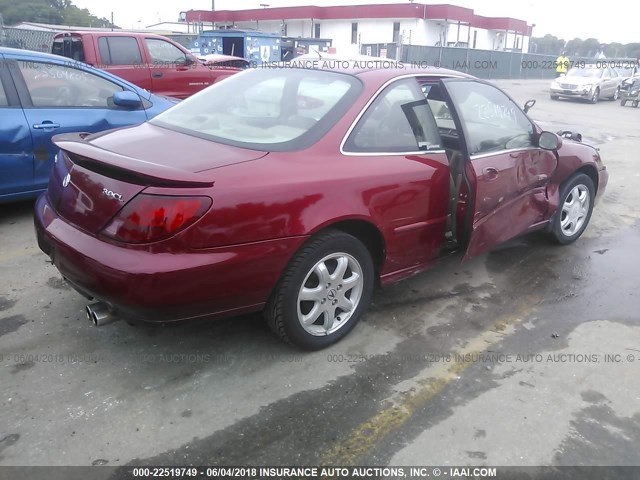 19UYA2259WL014024 - 1998 ACURA 3.0CL Бордовий фото 4