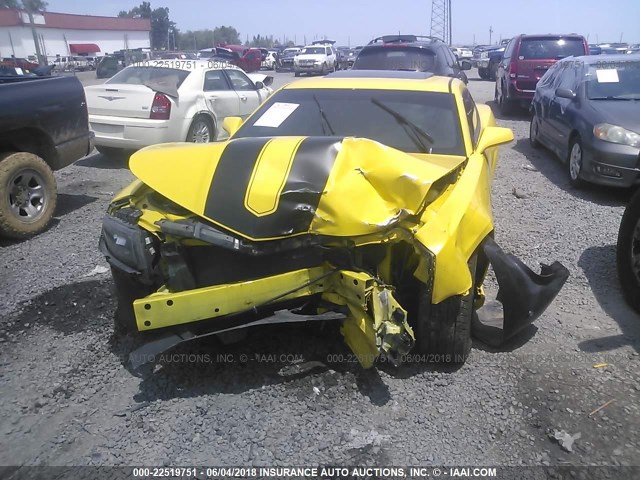 2G1FB1E34E9270173 - 2014 CHEVROLET CAMARO LT YELLOW photo 6