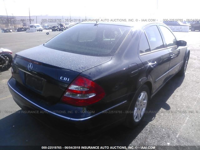 WDBUF26J45A718923 - 2005 MERCEDES-BENZ E 320 CDI BLACK photo 4