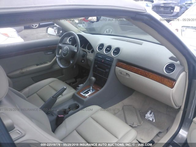 WAUAC48H76K004876 - 2006 AUDI A4 1.8 CABRIOLET BEIGE photo 5