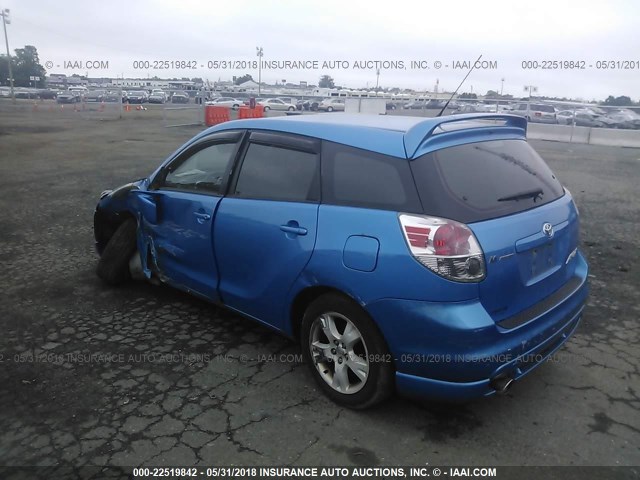 2T1KR32E77C649027 - 2007 TOYOTA COROLLA MATRIX XR BLUE photo 3