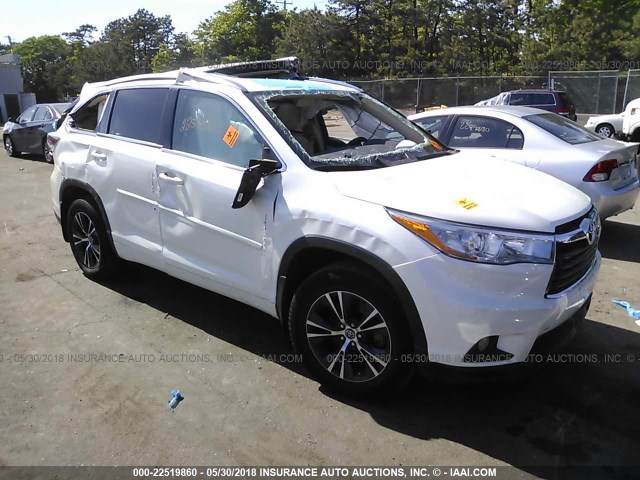 5TDJKRFH6GS317210 - 2016 TOYOTA HIGHLANDER XLE თეთრი ფოტო 1