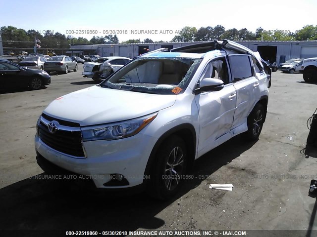 5TDJKRFH6GS317210 - 2016 TOYOTA HIGHLANDER XLE თეთრი ფოტო 2