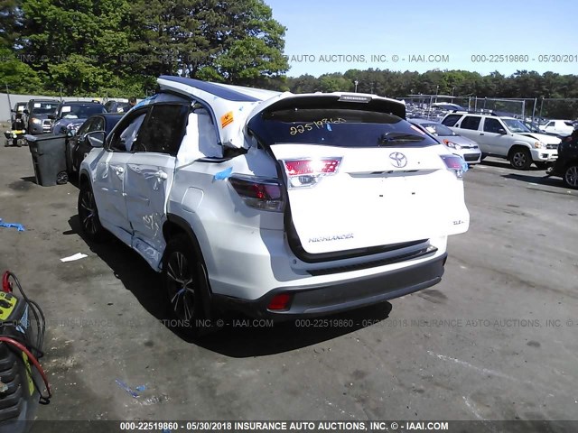5TDJKRFH6GS317210 - 2016 TOYOTA HIGHLANDER XLE თეთრი ფოტო 6