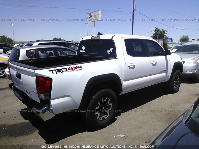 3TMCZ5AN0HM074103 - 2017 TOYOTA TACOMA DBL CAB/SR/TRDSPT/OR/PRO თეთრი ფოტო 4