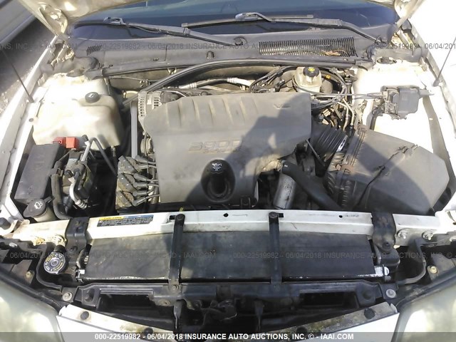 1G2HX52K55U150099 - 2005 PONTIAC BONNEVILLE SE WHITE photo 10