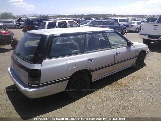 4S4BJ63CXM7913548 - 1991 SUBARU LEGACY L/HX/PX/RX SILVER photo 4