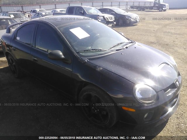 1B3ES66S05D237987 - 2005 DODGE NEON SRT-4 BLACK photo 1