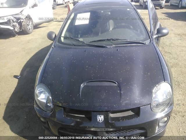 1B3ES66S05D237987 - 2005 DODGE NEON SRT-4 BLACK photo 6