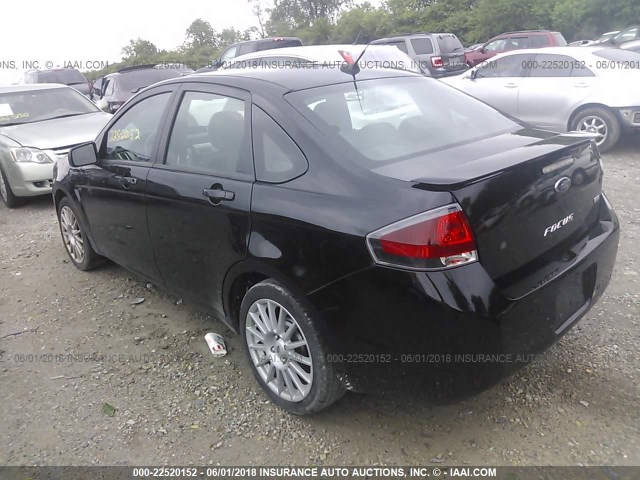 1FAHP3GNXAW193201 - 2010 FORD FOCUS SES BLACK photo 3