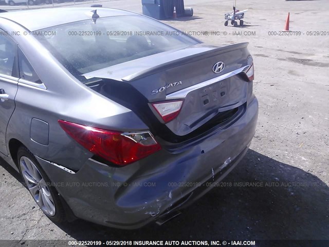 5NPEC4AC6CH483417 - 2012 HYUNDAI SONATA SE/LIMITED GRAY photo 6