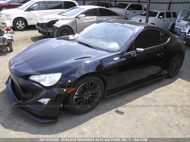 JF1ZNAA18G9702729 - 2016 TOYOTA SCION FR-S BLACK photo 2