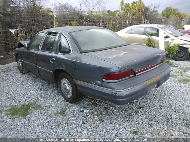 2FACP73W5PX106978 - 1993 FORD CROWN VICTORIA  BLUE photo 3