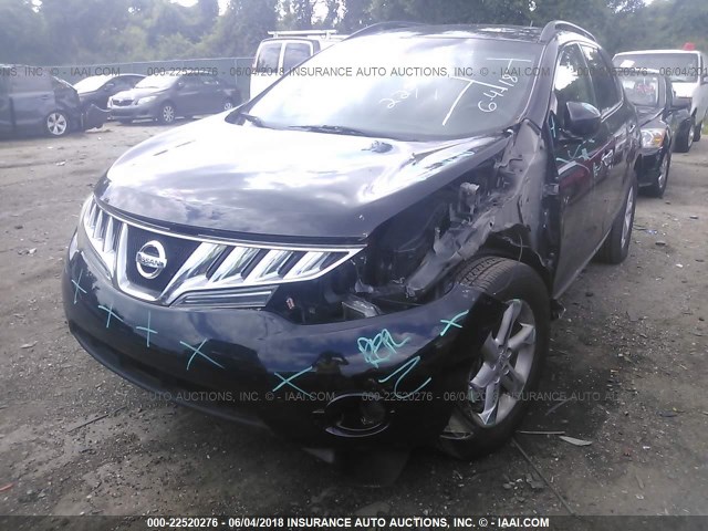 JN8AZ18W49W112758 - 2009 NISSAN MURANO S/SL/LE BLACK photo 6