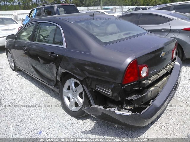 1G1ZA5EU5BF143354 - 2011 CHEVROLET MALIBU LS 灰色 照片 3