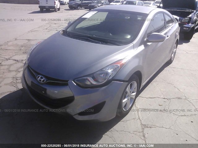 KMHDH6AE6DU013787 - 2013 HYUNDAI ELANTRA COUPE GS/SE GRAY photo 2