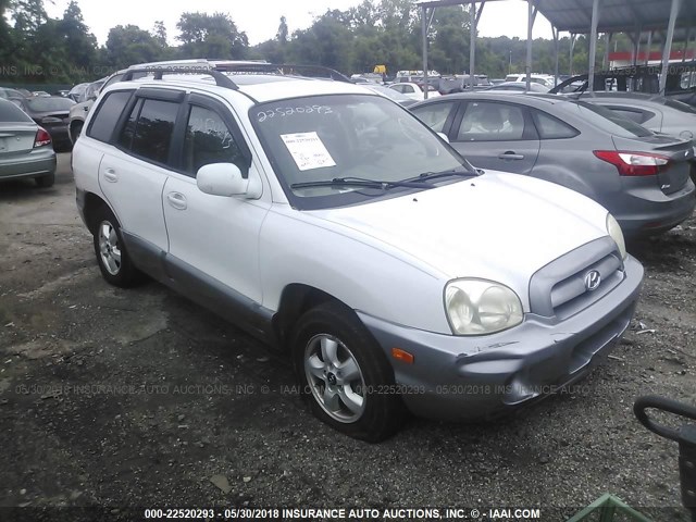 KM8SC73D56U106352 - 2006 HYUNDAI SANTA FE GLS/LIMITED WHITE photo 1